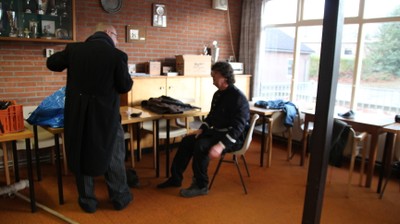 Scrooge en onze bobby bereiden voor